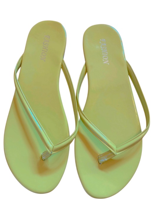 Shoes - NWT Women's Yellow Slim-Strap Flip Flops - Banana Yellow
